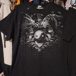 Vintage y2k Yin Yang T Shirt